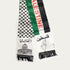 Traditional black and white keffiyeh scarf Palestinian kufiya al quds falastin